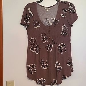 Maurices floral smocked top S